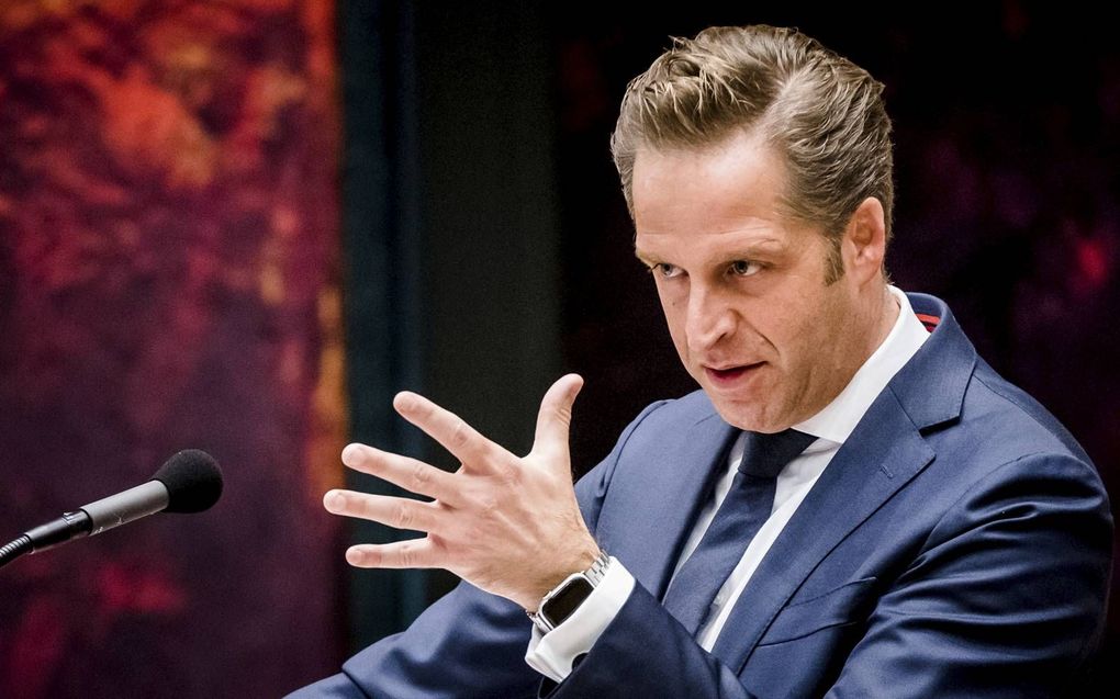 Minister Hugo de Jonge dinsdag in de Tweede Kamer. beeld ANP, Bart Maat