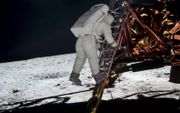Buzz Aldrin zette 50 jaar geleden als tweede mens voet op de maan. beeld NASA