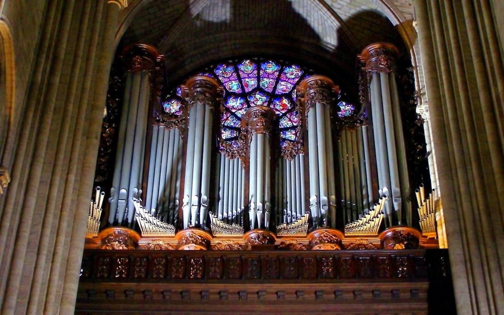 Het orgel van de Notre-Dame in Parijs. beeld Wikimedia