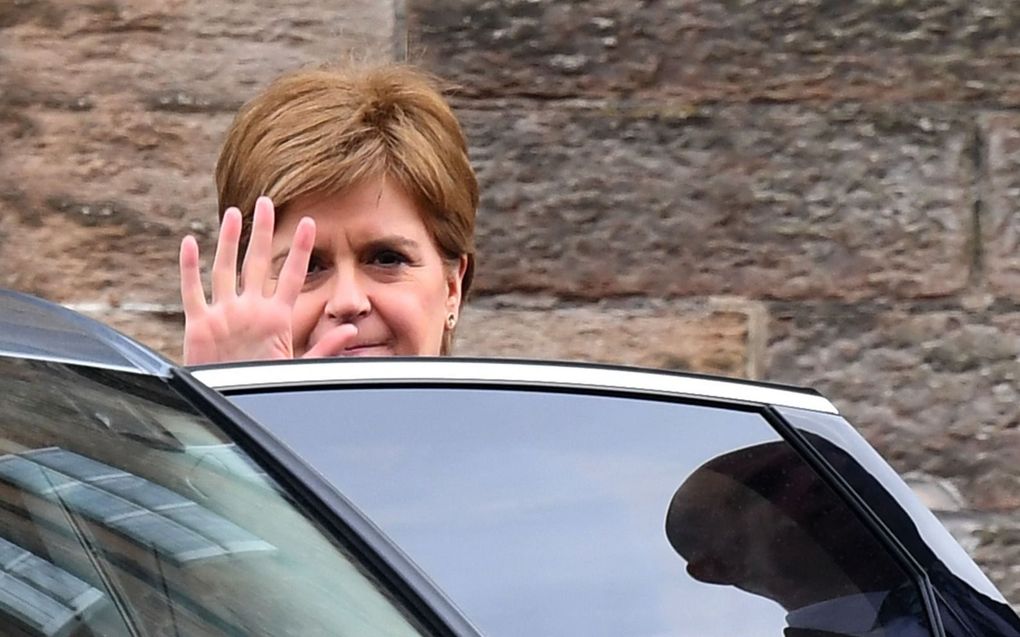 De afgetreden Schotse premier Nicola Sturgeon. beeld AFP, Andy Buchanan