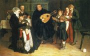Maarten Luther en familie. beeld Lutherhaus Eisenach