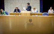 Premier Rutte in debat met PvdA-leider Ploumen over de openbaar gemaakte notulen. beeld ANP, Sem van der Wal
