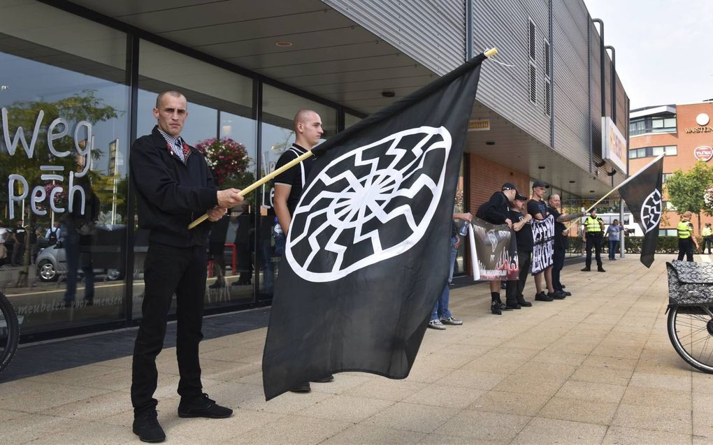 Een demonstratie van extreemrechts in Nijmegen. Onderzoeker Nikki Sterkenburg zegt dat het extreemrechtse gedachtegoed steeds meer wordt geaccepteerd. beeld ANP, GinoPress