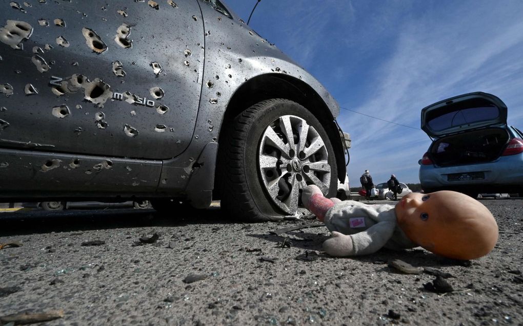 Stille getuigen van het oorlogsgeweld. beeld AFP, Sergei Supinsky