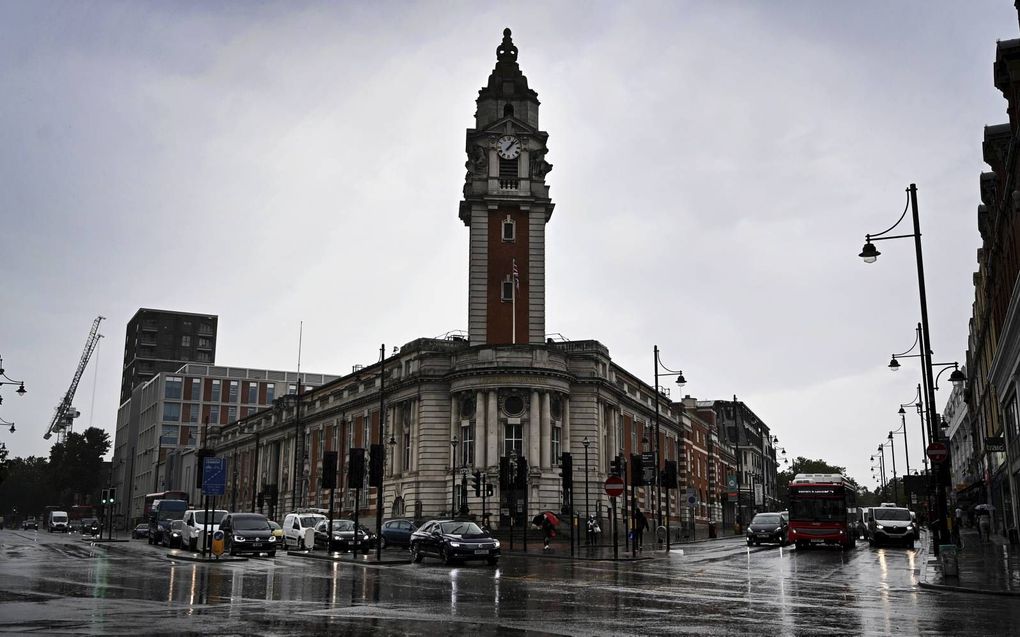 Het gemeentehuis van Lambeth, Zuid-Londen. beeld EPA, Andy Rain