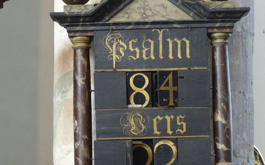 Psalmbord in de Grote Kerk in Edam. beeld Museum Catharijneconvent