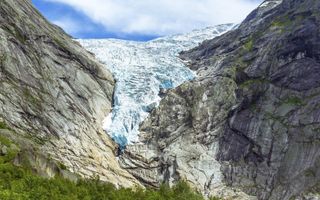 Briksdal-gletsjer in Noorwegen. beeld iStock