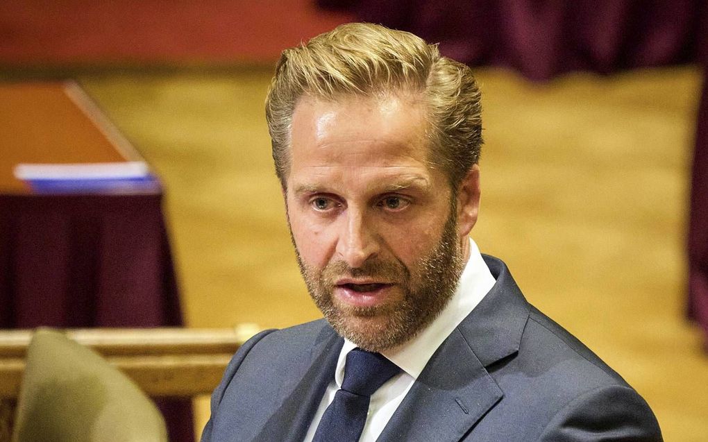 Minister De Jonge van Volksgezondheid tijdens het coronadebat in de Tweede Kamer.  beeld ANP, Phil Nijhuis