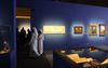 In het Louvre Abu Dhabi in de Verenigde Arabische Emiraten is de tentoonstelling ”Brieven van Licht”  te zien. beeld EPA, Ali Haider