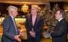 Eimert van Middelkoop, Johan Snel en Eddy Bilder (v.l.n.r.) in debat over de vraag hoe christenen zich moeten verhouden tot de PVV. beeld Ruben Schipper