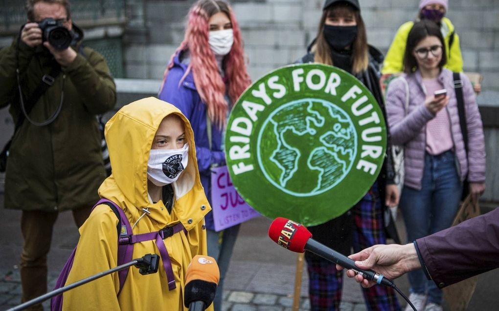 Sinds het Klimaatakkoord van Parijs zijn er wereldwijd massale klimaatmarsen, zoals die van de Zweedse Greta Thunberg. beeld AFP, Jonathan Nacktstrand