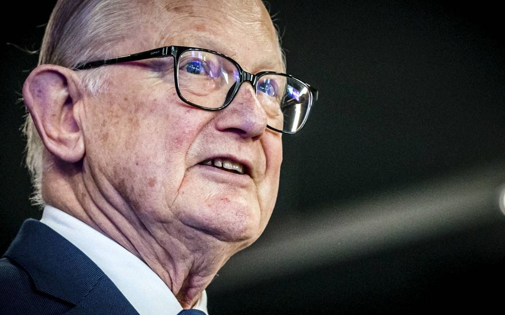 Van Vollenhoven preekte zondagmorgen als leek in een remonstrantse en vrijzinnig-protestantse kerk in Amsterdam-Zuid. beeld ANP, Rob Engelaar