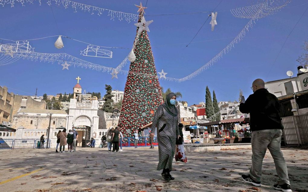 Nazareth blijft leeg deze Kerst.  beeld AFP, Jalaa Marey