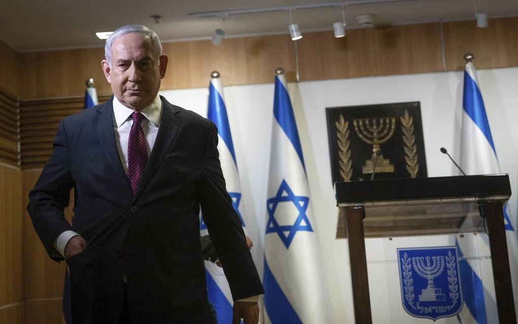 De Israëlische premier Benjamin Netanyahu zal zijn huid ook bij de volgende verkiezingen duur verkopen. beeld EPA, Yonatan Sindel