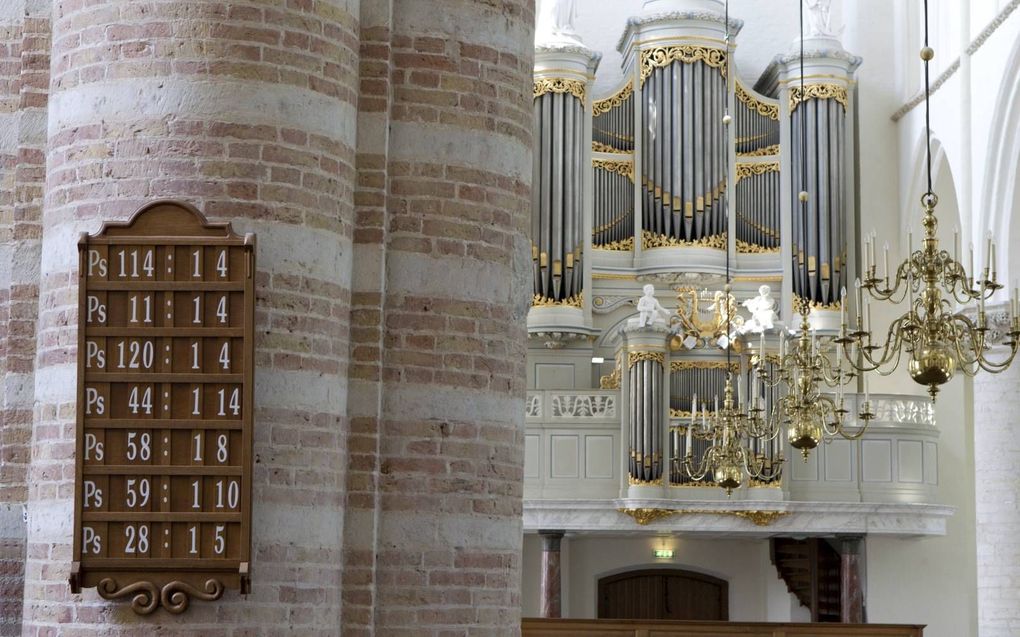 Psalmbord in de Grote Kerk van Tholen. beeld RD, Anton Dommerholt