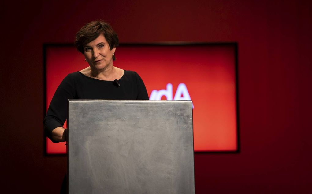 Beoogd PvdA-lijsttrekker Lilianne Ploumen presenteerde zich maandag aan de pers.  beeld ANP