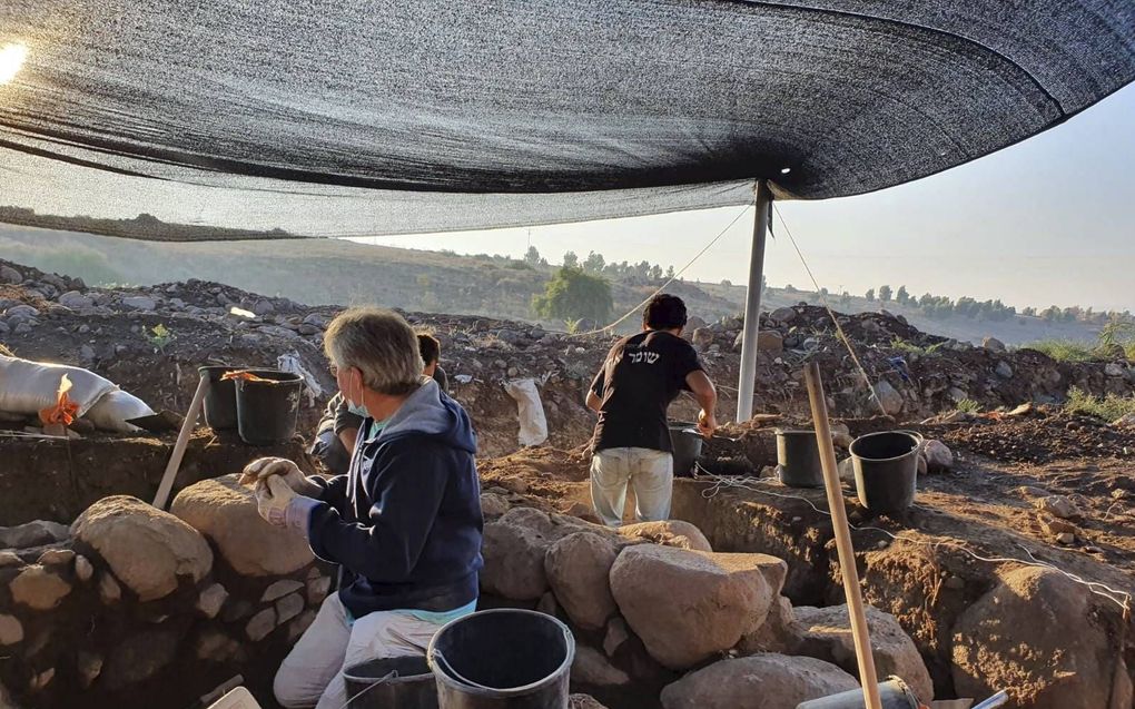 Werk bij de opgraving. Foto: Einat Ambar-Armon, Israëlische Oudheidkundige Dienst.