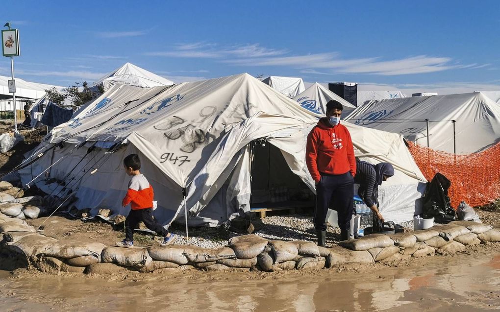 Vluchtelingenkamp op Lesbos. beeld AFP, Anthi Pazianou