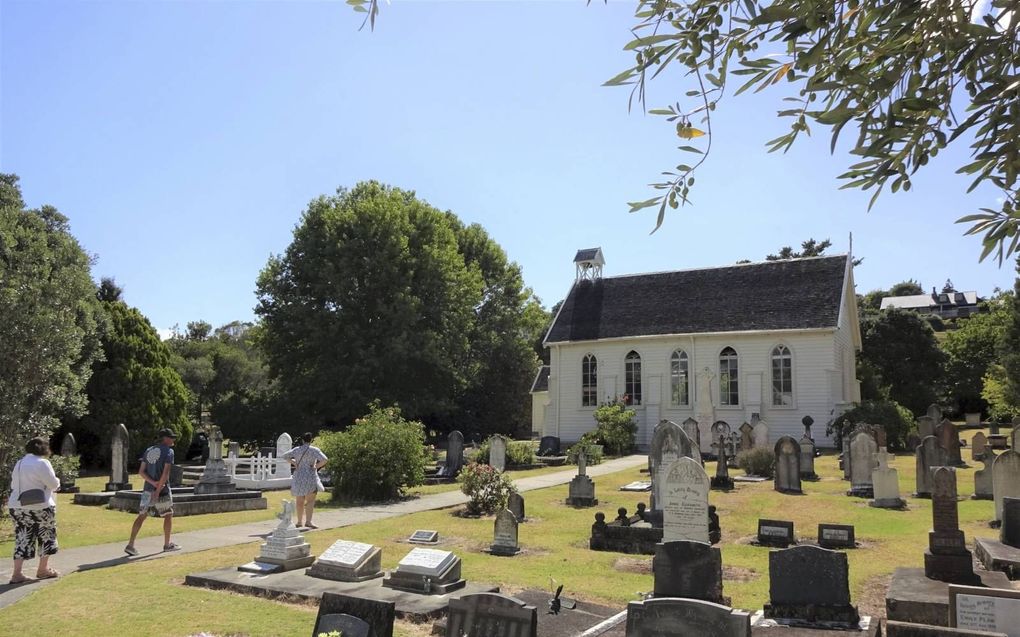 De anglicaanse Christ Curch in Russell, de oudste kerk van Nieuw-Zeeland. beeld Marius Bremmer