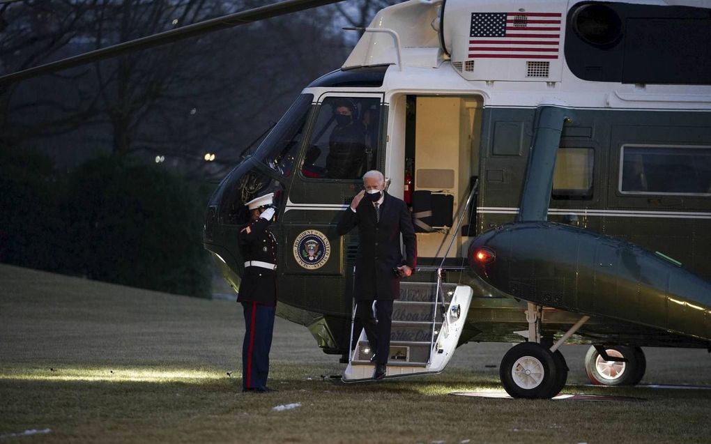 De Amerikaanse president Joe Biden gaat de Equality Act zeker ondertekenen. Het staatshoofd liet zich onlangs al lovend uit over de antidiscriminatiewetgeving. Donderdag stemt het Huis van Afgevaardigden over het voorstel. beeld AFP, Mandel Ngan