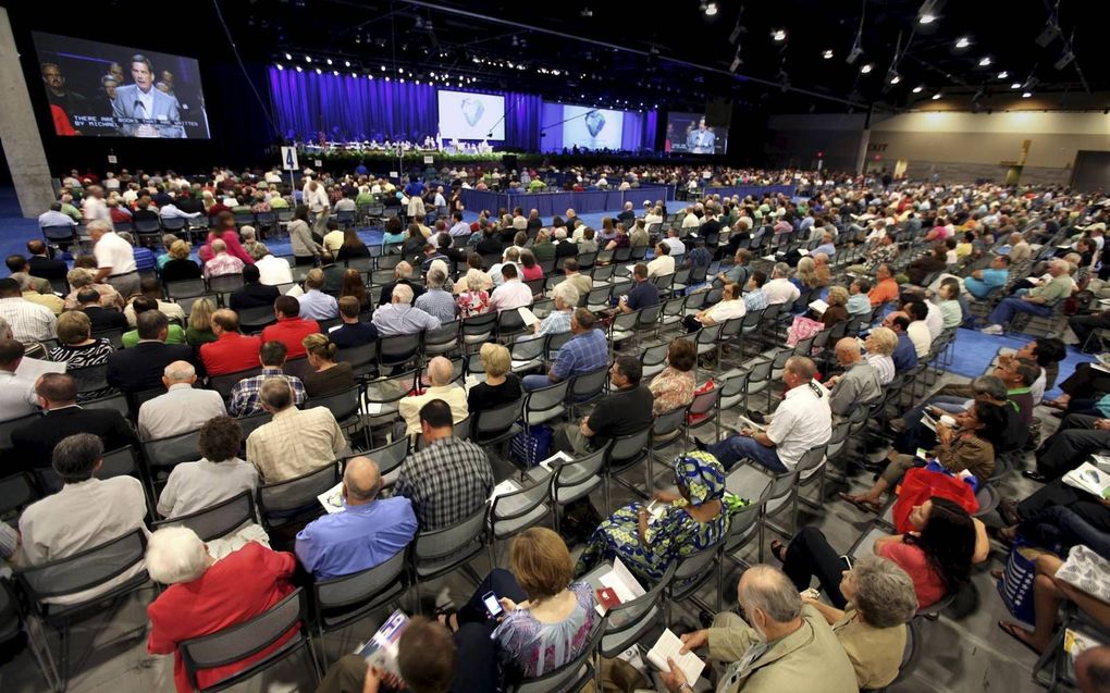 De jaarlijkse vergadering van de Zuidelijke Baptisten in 2011, bijeen in Phoenix (Arizona). beeld Van Payne