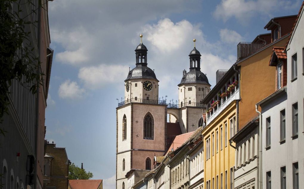 „Zijn ontdekking van de rechtvaardigheid des geloofs was voor Luther als een nieuwe geboorte. Zó schrijft hij het ook: „Ik had het gevoel, alsof ik wedergeboren was...” Foto: Lutherstad Wittenberg. beeld RD, Henk Visscher