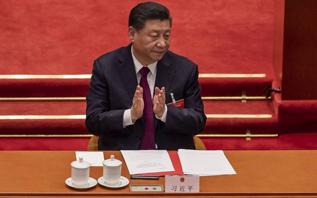 De Chinese president Xi Jinping. beeld AFP, Nicolas Asfouri