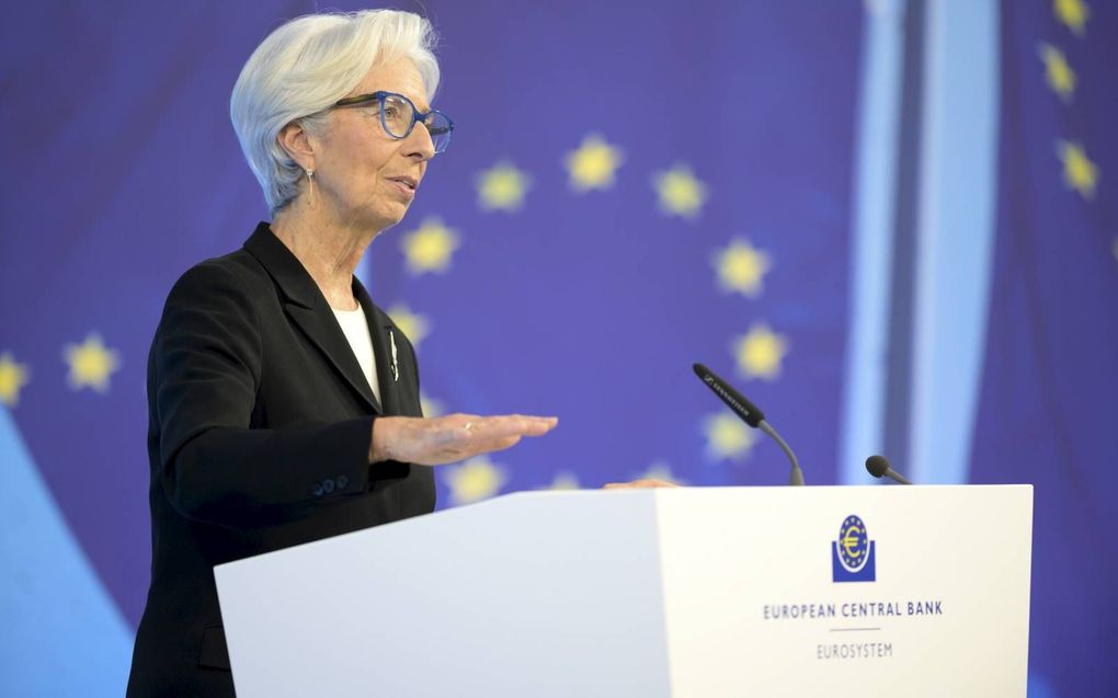 ECB-president Christine Lagarde. beeld EPA/ECB