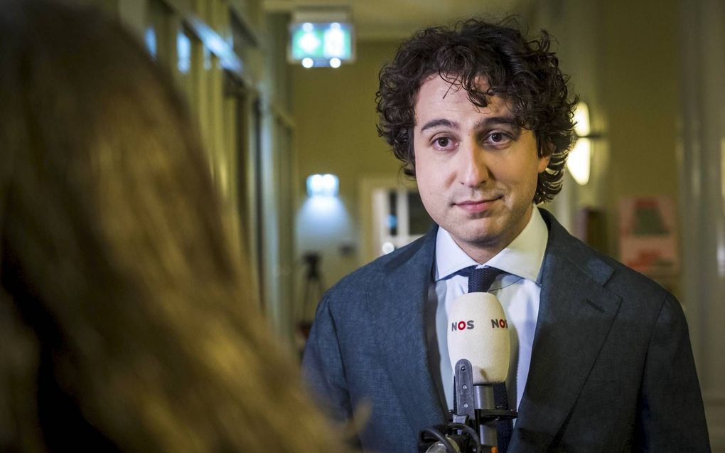 GroenLinks-leider Jesse Klaver na de verkiezingsnederlaag. beeld ANP, Lex van Lieshout