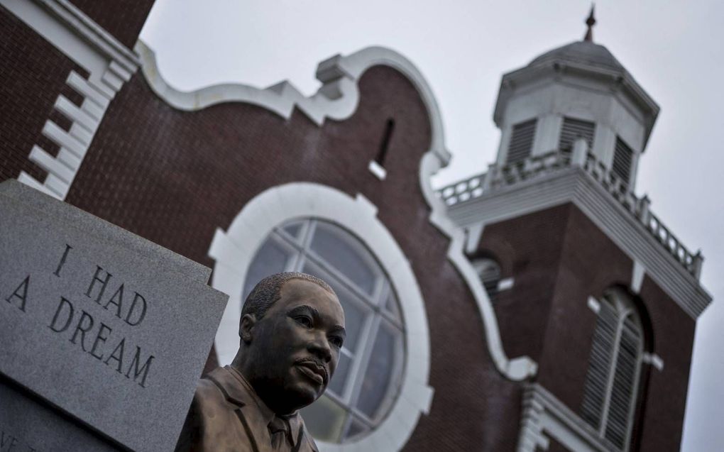 Eerst naar de kerk op zondag en daarna stemmen mag straks in diverse Amerikaanse staten niet meer. beeld AFP, Brendan Smialowski