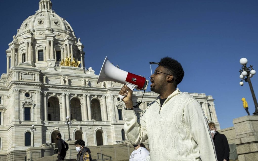 Mars ter nagedachtenis van George Floyd in St. Paul, Minnesota. beeld AFP, Stephen Maturen