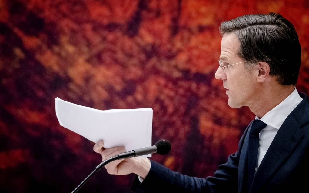 Premier Rutte in debat met de Kamer. beeld ANP, Bart Maat