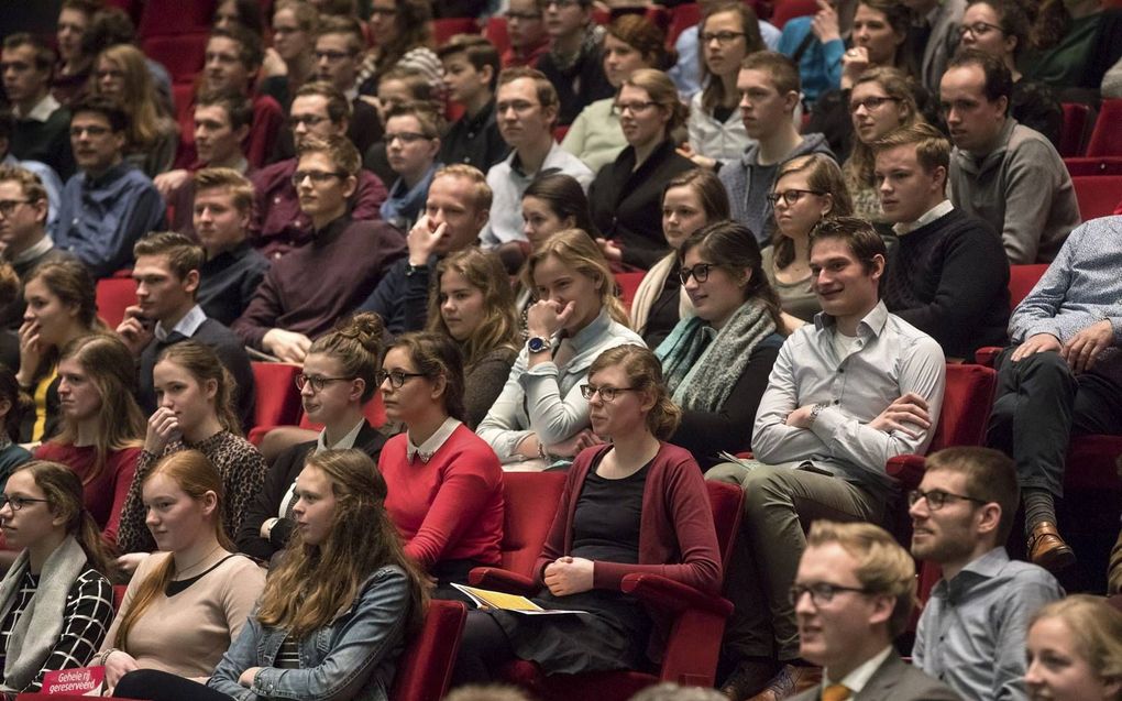 Een SGP-jongerendag in Utrecht, in 2018.  beeld Erik Kottier