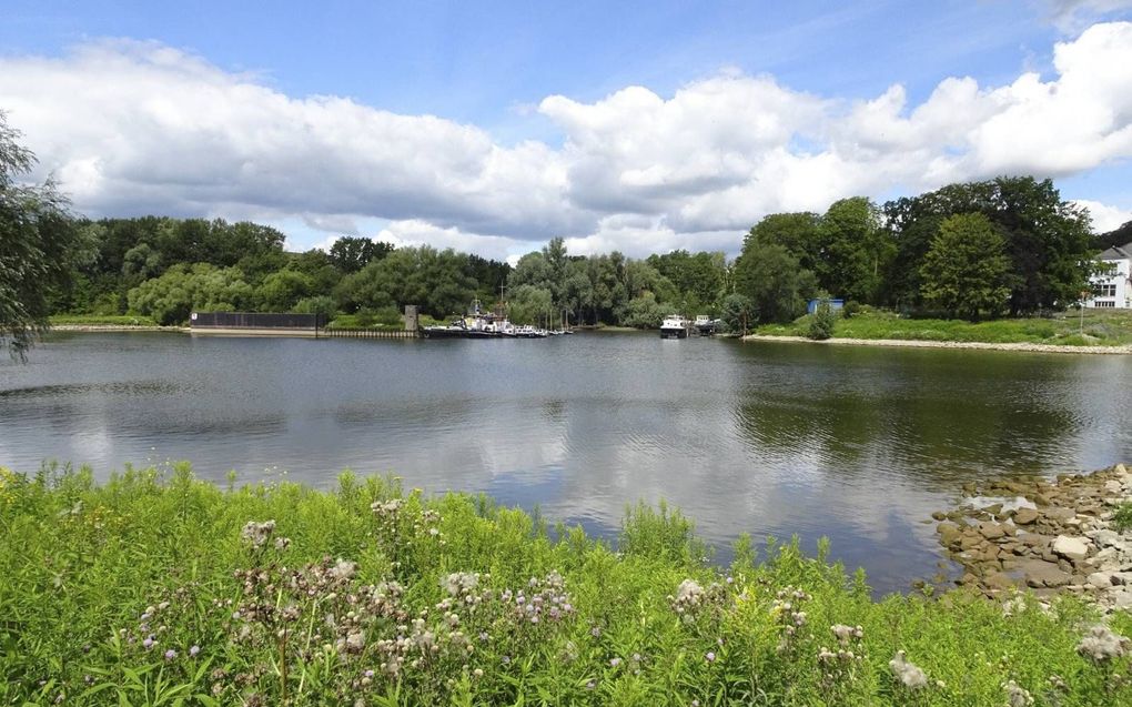 De Defensiehaven nu, gezien vanaf de overzijde van de Nederrijn. beeld Lian van der Zon