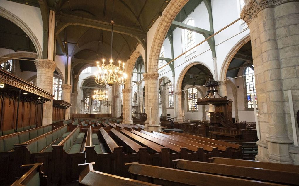 Annemarieke heeft acht verschillende kerkdiensten bekeken en beluisterd, onder meer die van de Sint-Jansgemeente in Gouda (PKN). beeld RD