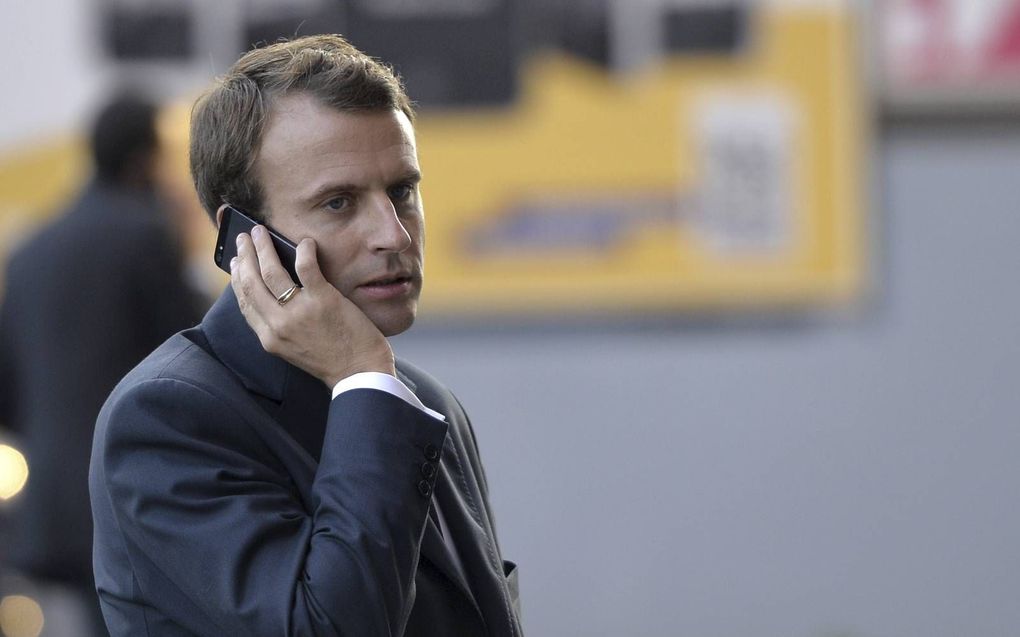 De privételefoon van de Franse president Macron is een mogelijk doelwit geweest van Marrokaanse veiligheidsdiensten. beeld AFP, Miguel Medina