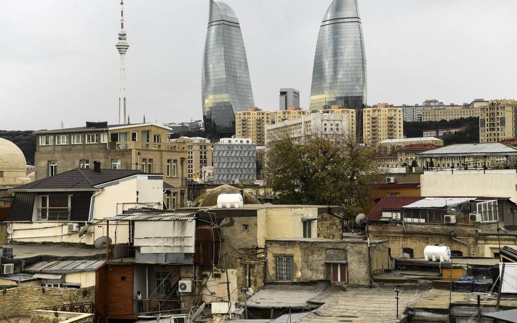 Centrum van Baku, de hoofdstad van Azerbeidzjan. Politici in Azerbeidzjan hebben hun aandacht gericht op de Kaukasische Albaniërs. beeld AFP, Kirill Kudryavtsev