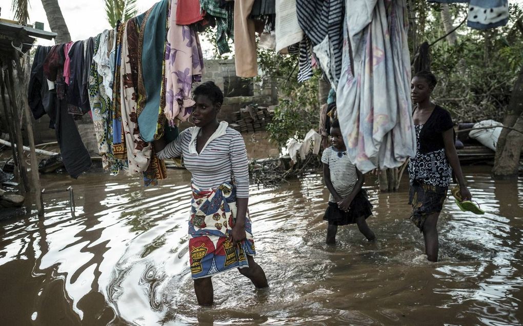 De cycloon Idai leidde in Mozambique tot verwoestingen en wateroverlast. beeld AFP, Yasuyoshi Chiba