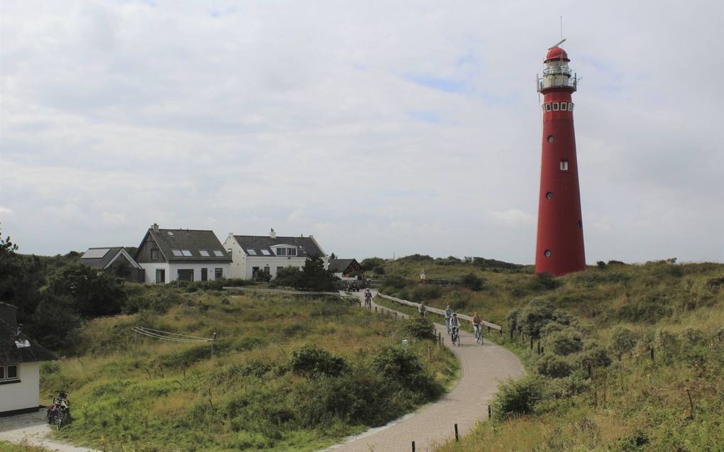 De vuurtoren is een handig oriëntatiepunt. beeld Marlieke de Bruin