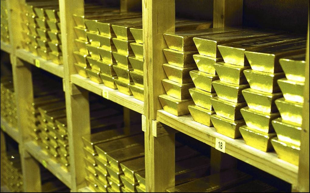 Goud heeft sinds 1971 geen functie meer in het geldstelsel. De Nederlandsche Bank bezit ruim 600 ton aan goudstaven. De waarde daarvan schatte de bank in 2019 op 26,7 miljard euro. beeld ANP, Robert Vos
