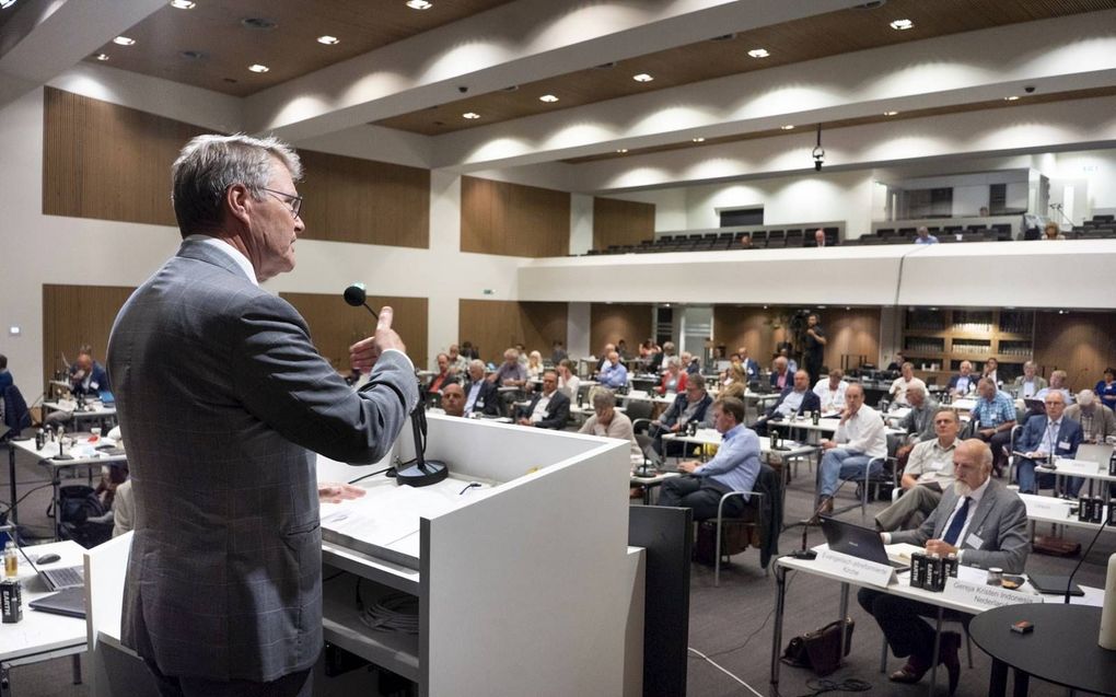 De synode van de PKN in kwam ook eerder dit jaar bijeen, in Lunteren. beeld Niek Stam