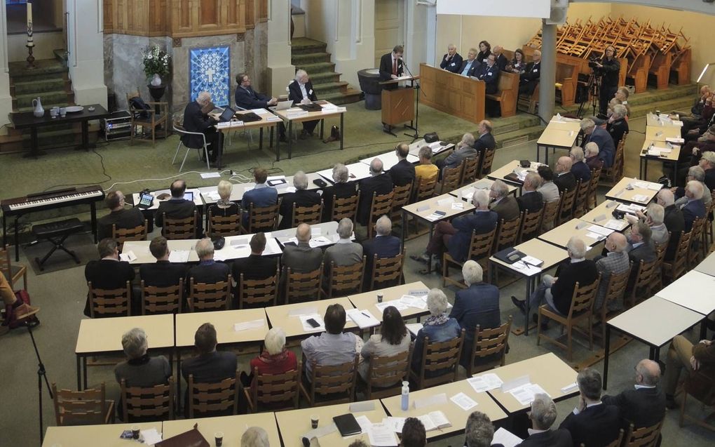 Gezamenlijke bijeenkomst van de GKV en de NGK in de Nieuwe Kerk in Kampen op 11 november 2017. beeld RD
