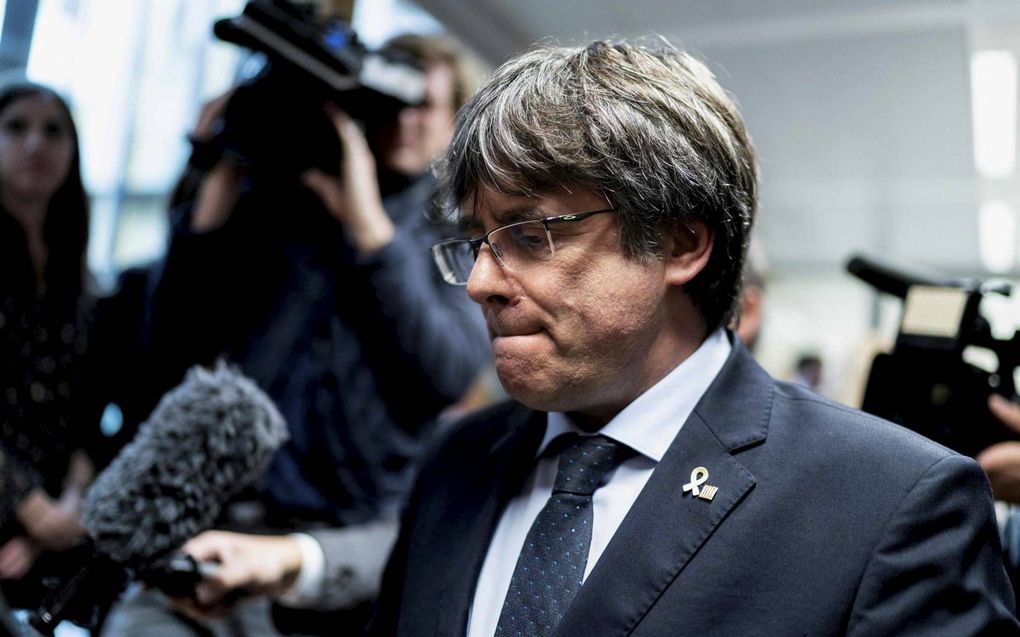 Carles Puigdemont. beeld AFP, Kenzo Tribouillard