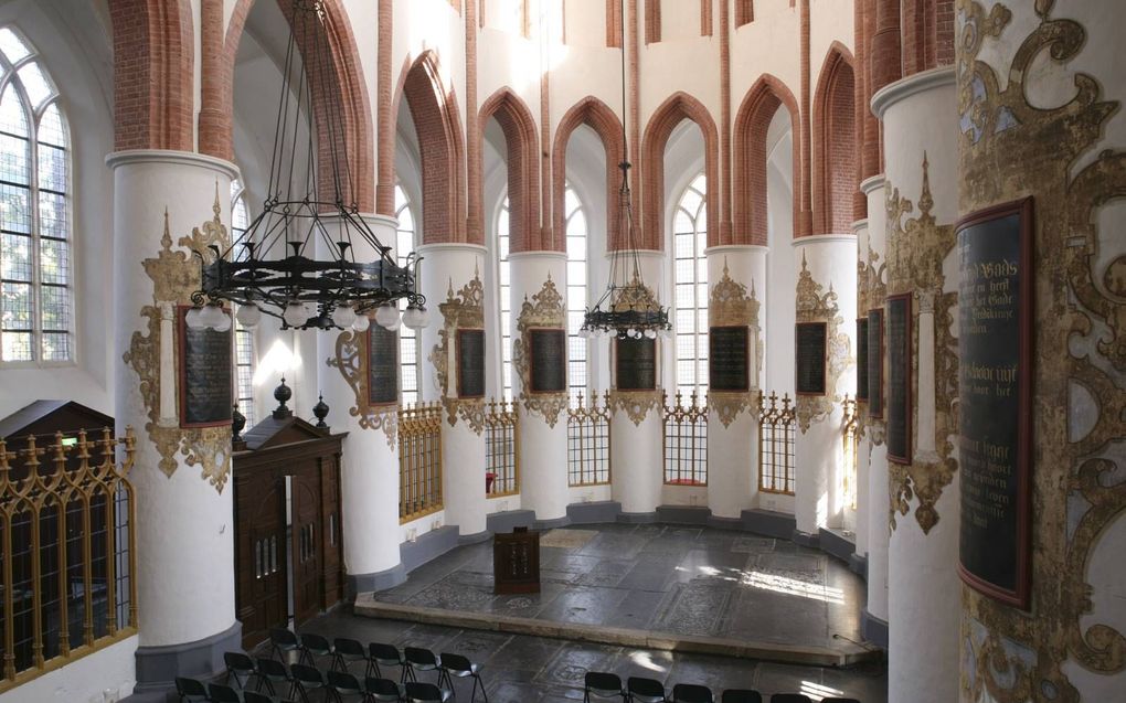 Tekstschilderingen in het koor van de Der-Aa kerk in Groningen. beeld archief Regnerus Steensma.