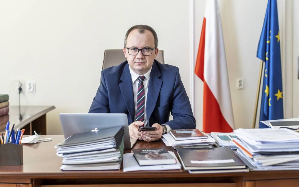 Adam Bodnar, hoogleraar recht aan SWPS University in Warschau. beeld AFP, Wojtek Radwanski