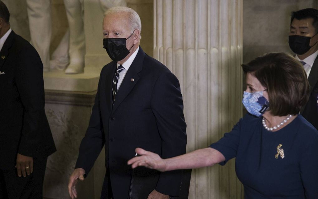 Joe Biden, woensdag in Washington. beeld AFP, Samuel Corum