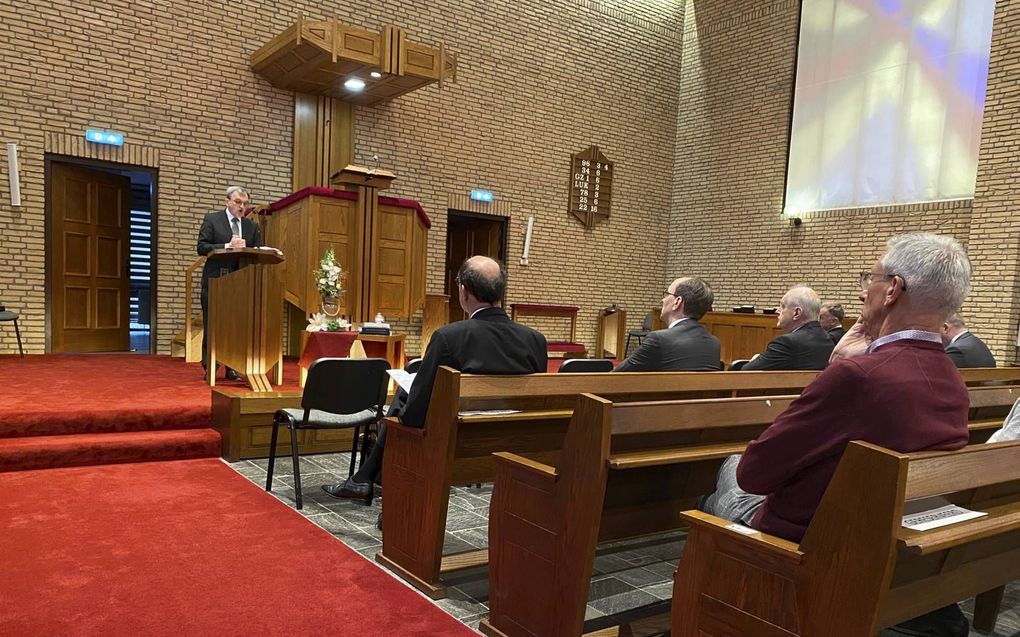 De toerustingsdag van de Hervormde Mannenbond werd zaterdag uitgezonden vanuit Ridderkerk. beeld RD