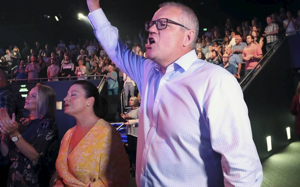 Critici verwijten Morrison (foto) dat hij religieuze kiezers wil behagen. De premier is overtuigd pinksterchristen. beeld The Australian