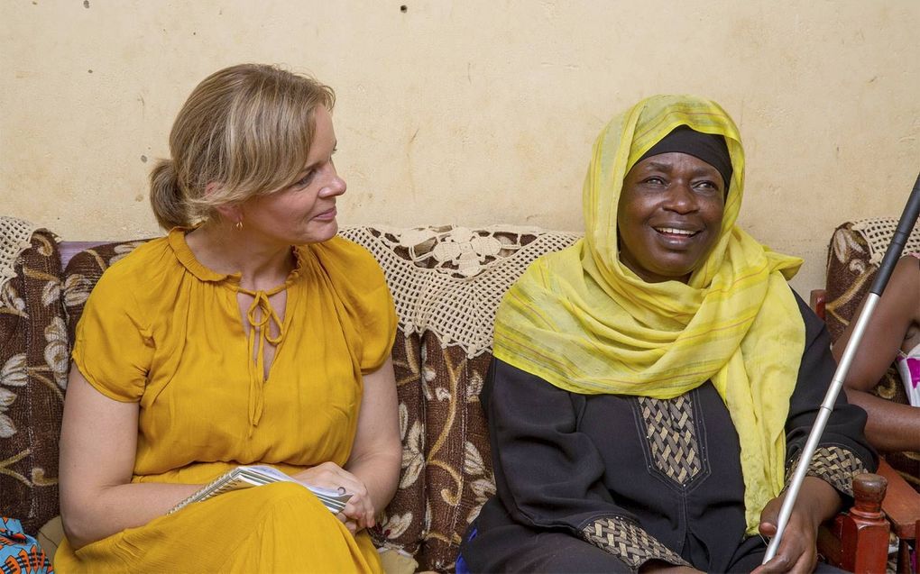 Op bezoek bij Françoise, voorzitter van een zelfhulpgroep van vrouwen met een handicap in Kigali. beeld SeeYou