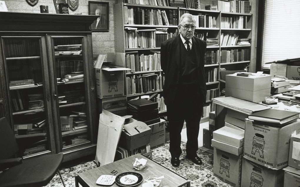 Dr. George Puchinger bij zijn afscheid aan het HDC in 1986. beeld RD, Henk Visscher